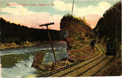 Giant rock niagara gorge falls - rock,