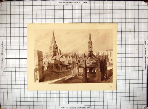 Original old antique - original, print