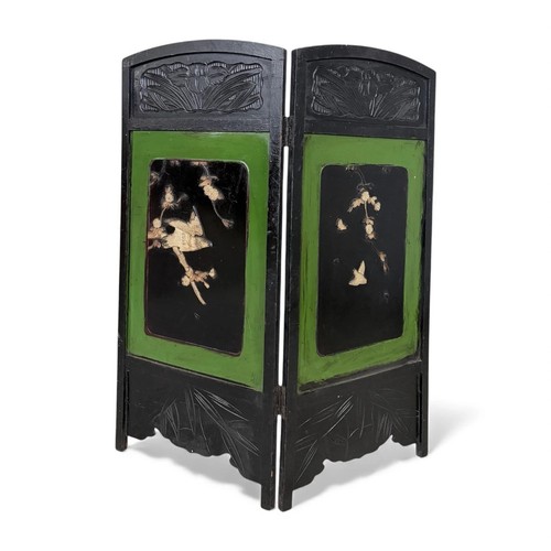 Japanese lacquered two panel - japanese,