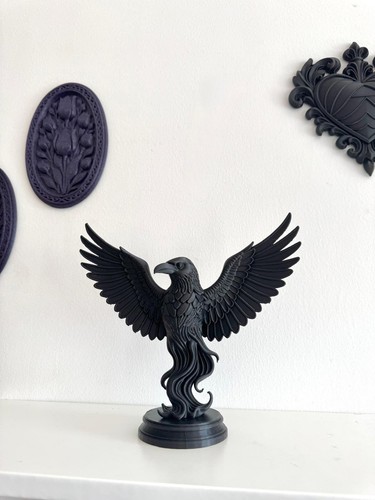 Winged raven ornament - raven,