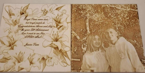 Laser engraved custom photo - laser,