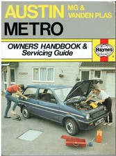AUSTIN , MG & VANDEN PLAS METRO Mk1 1.0 1.3 LITRE 1980-83 OWNERS SERVICING GUIDE