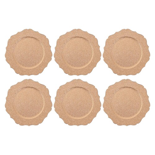 Set charger plates gold - 6,