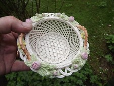 Belleek Beauty Rose Basket in