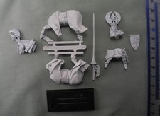 BRETONNIAN GRAIL KNIGHT + HORSE Metal Mounted Bretonnia Army Warhammer 1990s S1e