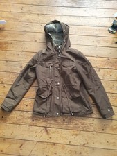 Topshop khaki quilted Parka