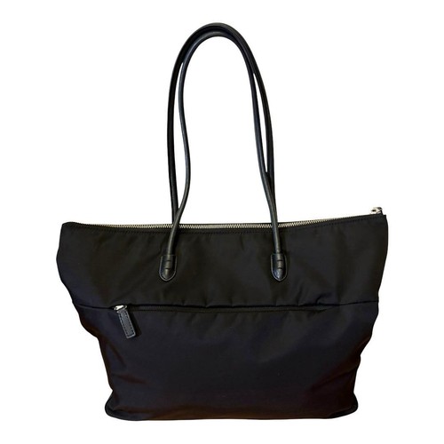 Agnes black leather nylon - b,