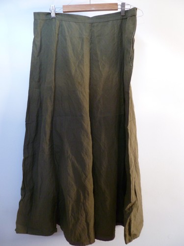Olive green linen - /viscose, mix