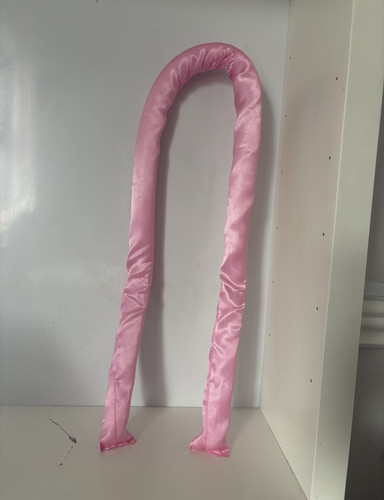 Pink satin heatless hair - satin,