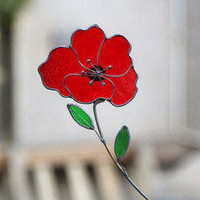 Handmade Stained Glass Red