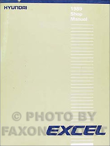 1989 hyundai excel - excel, manual