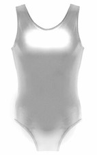 Metallic One Piece Bodysuit Wet Look Swimwear Beach-suit High Cut Leotard