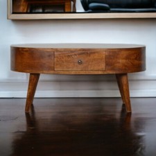 Coffee Table Dark Wood Round