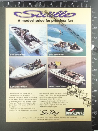 1984 for sea ray seville - sea,