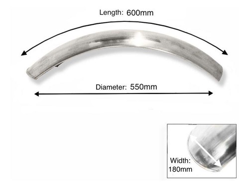 Alloy short wide - alloy, rear