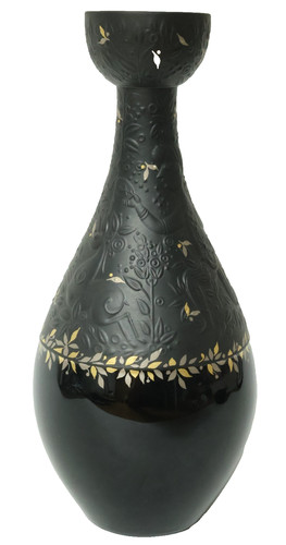 Black rosenthal porcelain vase - black,