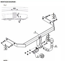 Swan Neck Tow Bar For Volkswagen Polo V 3/5D (2009-2017) V-107
