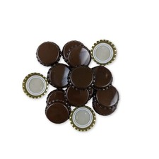Dark BROWN Crown Caps 26mm