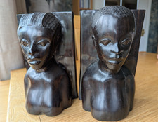 Vintage Ebony pair of Bookends 