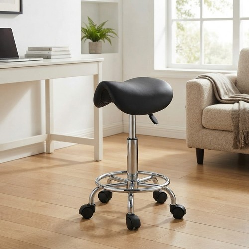 Adjustable saddle salon stool - saddle,