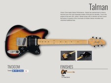 IBANEZ TALMAN TM303M  (nashville telecaster interest). Offset body. Maple neck.