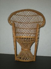Vintage Wicker Peacock Doll