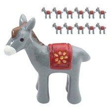  12 Pcs Donkey Ornaments Home