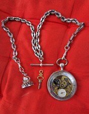 SKELETON QUARTER REPEATER POCKET WATCH PARACHUTE ANTISHOCK  SYSTEM