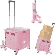 Foldable Trolley FOR AUCTION 70L w/Stair Climbing Wheels Removable Lid