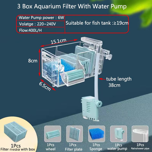 New fish tank waterfall filter - tank,