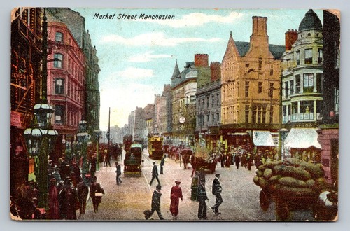 Postcard manchester market - postcard,