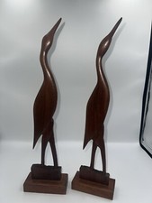 Stunning Pair Carved Wooden