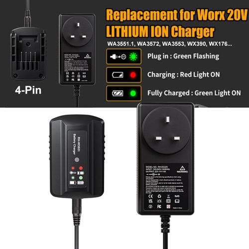 Charger for worx 20v - 20v, battery