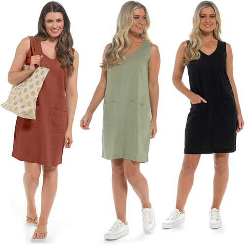 Women linen blend - women, dress