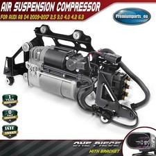 Air Suspension Compressor w/ Bracket for Audi A8 2009-2017 2.5 3.0 4.0 4.2 6.3