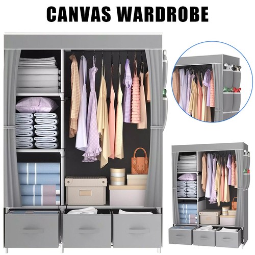 Fabric canvas wardrobe - fabric, with