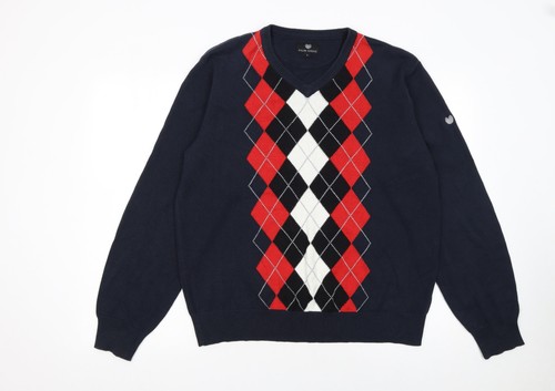 Palm grove men blue argyle - palm, men's
