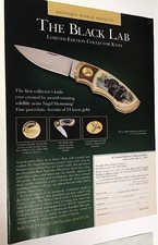 1990’s Advertisement For A Black Lab  Knife VTG  PRINT AD Franklin Mint Ad#586