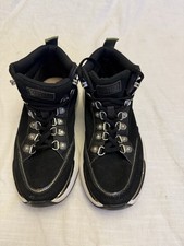 Carvela Lick Black Leather Hiker Trainers Women’s Size UK 4 EU 37 Chunky Shoes