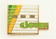 M977) Enamel Clever company badge lapel pin