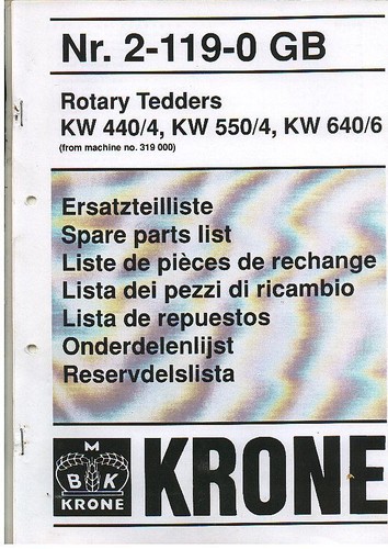 Krone rotary tedder 440 4 - rotary,