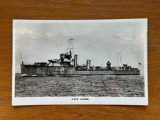 Wwii real photo postcard - wwii, hms