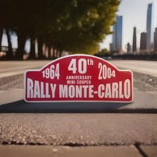 Mini Cooper Rally Monte-Carlo 40th Anniversary Plaque.