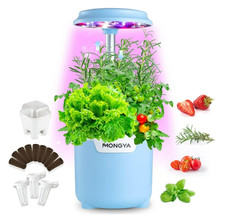 Mini Indoor Garden with Grow Light Hydroponics Growing System Pots