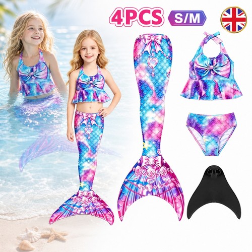 4pcs girls beachwear mermaid - girls,