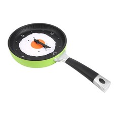 Frying Pan Clock with Fried Egg - Novelty Hanging Kitchen Cafe Wall Clock8858