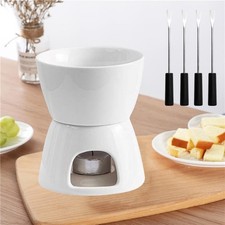 Chocolate Fondue Set Mini Fondue Pot Cheese Fondue Mug Home Ceramic Melting Pot