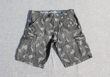 Primark Denim Co Mens Cargo Shorts W36 Camouflage Grey Utility Outdoor Gorpcore