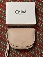 Chloe Parfum Cream Beige Pouch Small Cosmetic Makeup Bag Clutch Travel Pouch