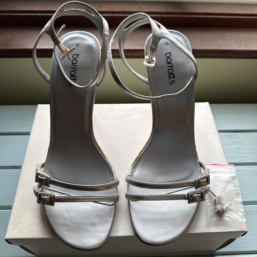 Barratts silver strappy high - silver,